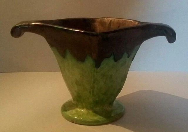 Vase Ancien En Céramique Barbotine De Montigny Sur Loing - Faïence 19ème Signé