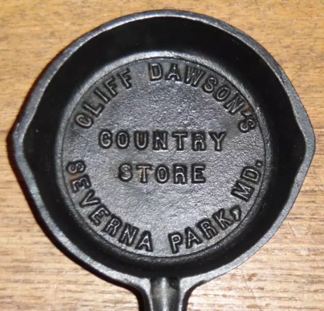 Sm Advertising Cast Iron Frying Pan Cliff Dawson's Country Store Severna Park MD