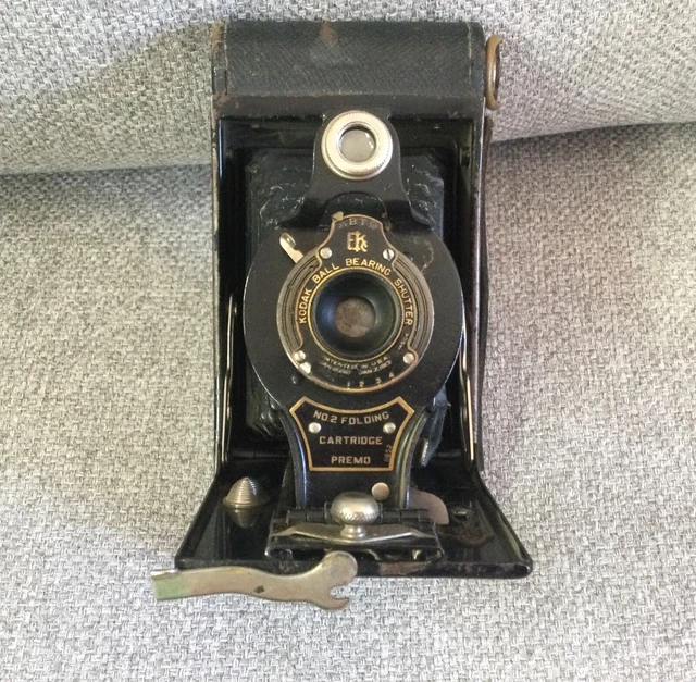 Eastman Kodak antiguo número 2 cartuchos plegables cámara premo (Pat. Enero de 1913)
