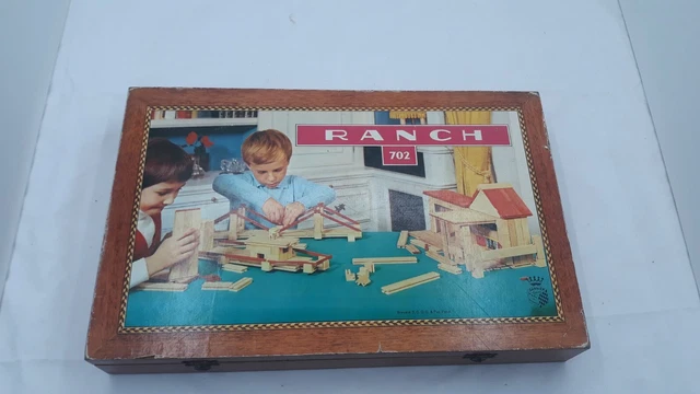 Ancien Jeu De Construction En Bois Batiss N°1 – Fabrication Française – Jouet Vintage éducation
