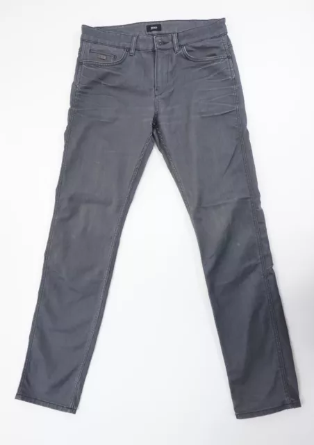 HUGO BOSS Men's Jeans Delaware3 W32 L32 32/32 Grey Washed Waxed Denim F2126 2