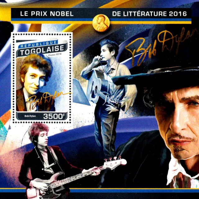 MNH Block Bob Dylan Usa Sänger Musik Songwriter Lyriker Nobelpreis Literatur/246