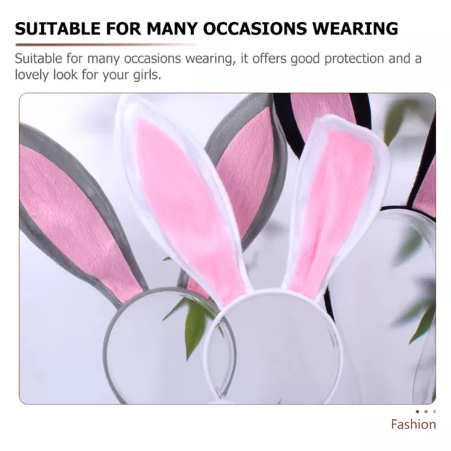 2 pz accessori costume bambini peli di Pasqua orecchie di coniglio oggetti di scena 3