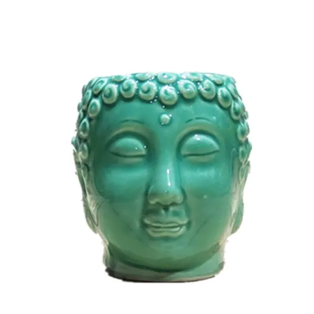 Mini jarrón de Buda molde de cemento concreto resina arcilla flor molde de silicona