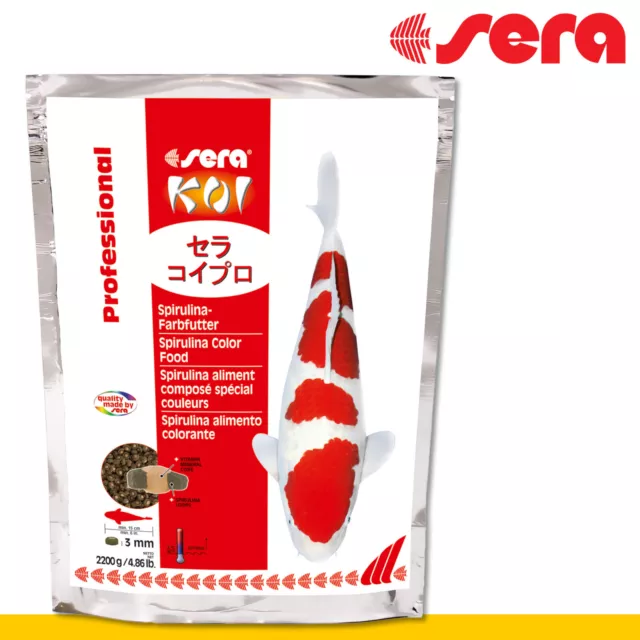 Sera 2200g Koï Professional Spirulina-Farbfutter Profifutter pour Parfait Farben