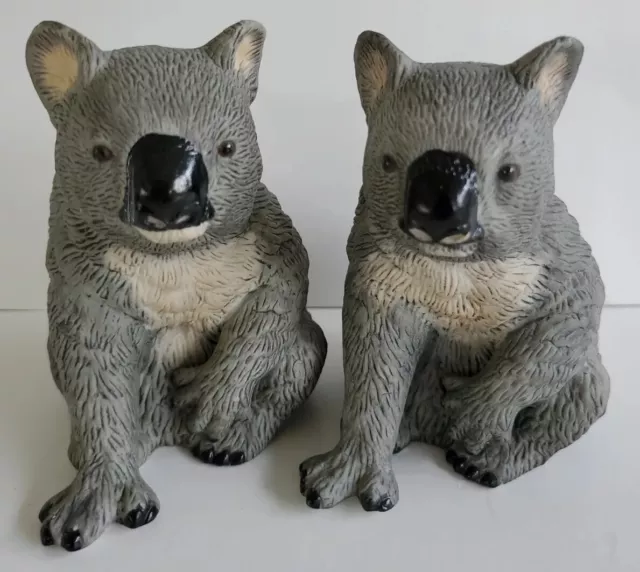 Set of 2 Koala Bears Royal Heritage Figurines 4.5" Gray