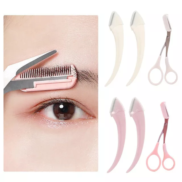 3pcs Set Femmes Sourcil Visage Rasoir Tailleur Raboteuse Lame Cheveux Solvant