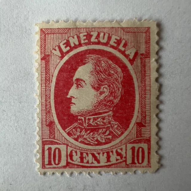 1880 Venezuela 10C Stamp #69 Effigy Of Simon Bolivar, Likely Forgery