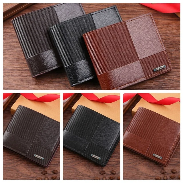 LEISURE ANTITHEFT CASH Bag Classic Short Male Leather Purse Outdoor £4