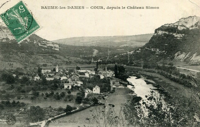 Carte BAUME LES DAMES Cour depuis le château Simon