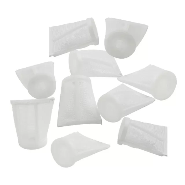 10x Gravity Feed Spray Pot Paint Filters Set Nylon Spray GunMesh Strainer White