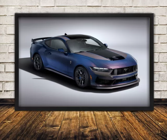 Styled Ford Mustang Dark Horse - High Quality Premium Poster Print