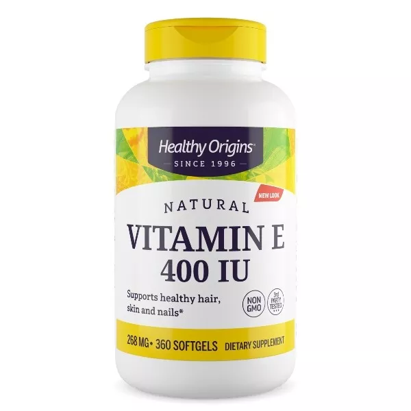 Pure Natural Vitamin E-400 IE 360 Kapseln | Natürliche gemischte Tocopherole