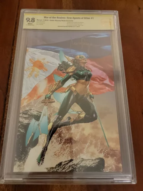 War of Realms: New Agents of Atlas #1 Virgin Signed Mico Suayan CBCS 9.8 Wave