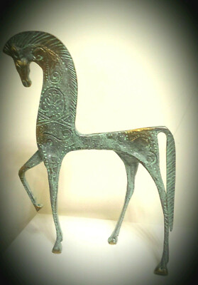 Bucefalo cavallo Alessandro Magno fusione cera persa museo Atene V°a.C.H14 11x2 