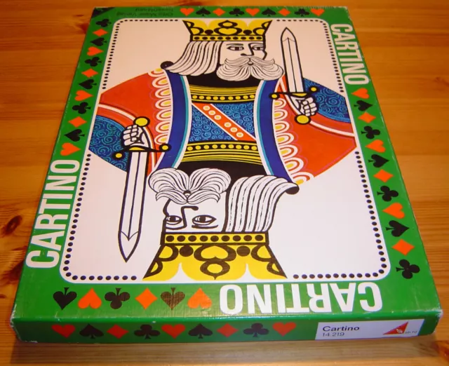 Ravensburger CARTINO Kartenlege Spiel mit Holz-Spielsteinen ©1969 VINTAGE Kult