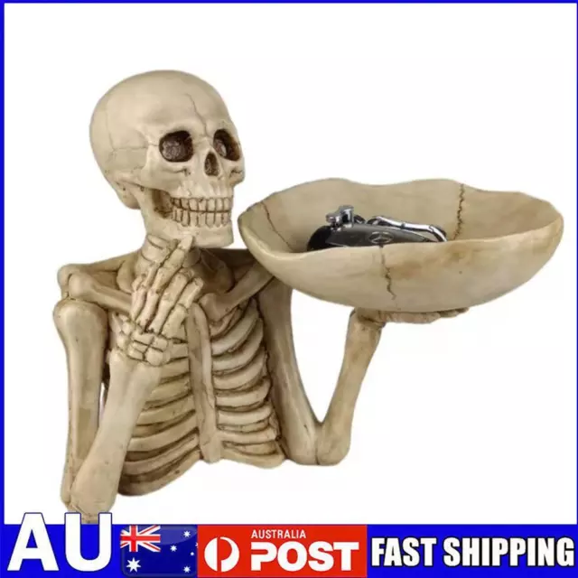 Halloween Skull Storage Basket Resin Craft Keys Storage Box Funny Creative Gifts