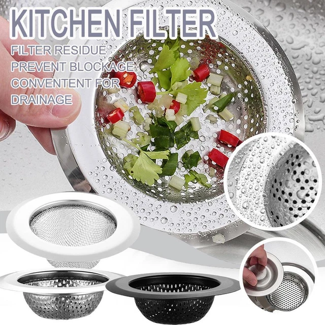 STAINLESS STEEL KITCHEN Sink Filter Strainer Trap Mesh Food Hair Stopper Drain 5 35 PicClick
