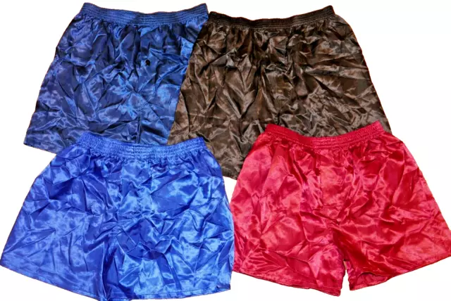 ☆—Bulk Satin Silk Boxer  Shorts—LARGE—Shiny—Nylon—Silky—Glanz—Boxers—Polyester—☆