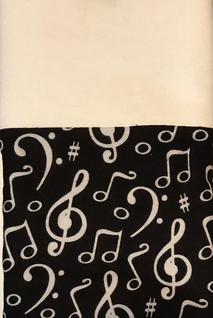 NEW Flannel Pillow Case Black White 🎶  Music Notes Free Shipping