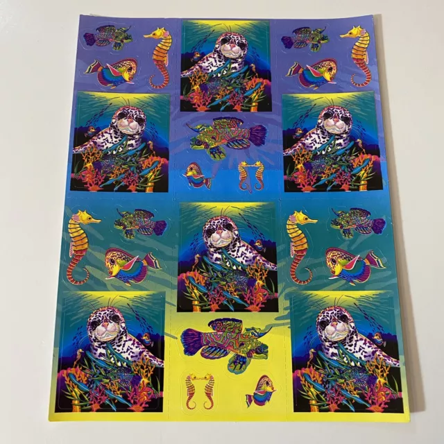 VINTAGE LISA FRANK Rainbow Reef Skeeter Seal Sticker Sheet S278 $14.99 ...