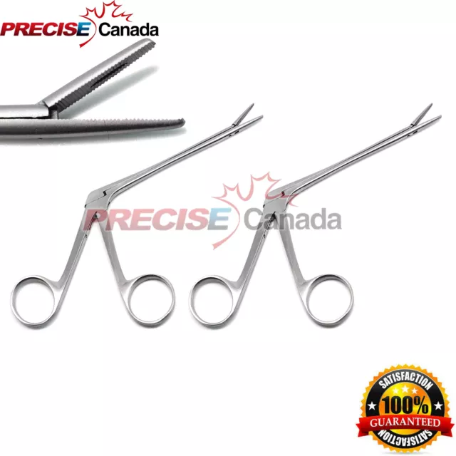 2 Pcs Hartman Alligator Ear Forceps Serrated 5'' ENT Surgical Instruments