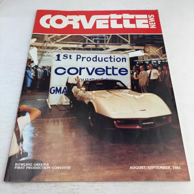 CORVETTE NEWS Magazine 1981 Aug/Sept Edn - USA Mkt Chevrolet Brochure