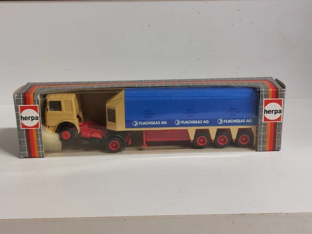 Camion MAN F90 Avec Semi-remorque Vogel - Modèle Réduit Herpa Au 1/87 - Boîte D'origine
