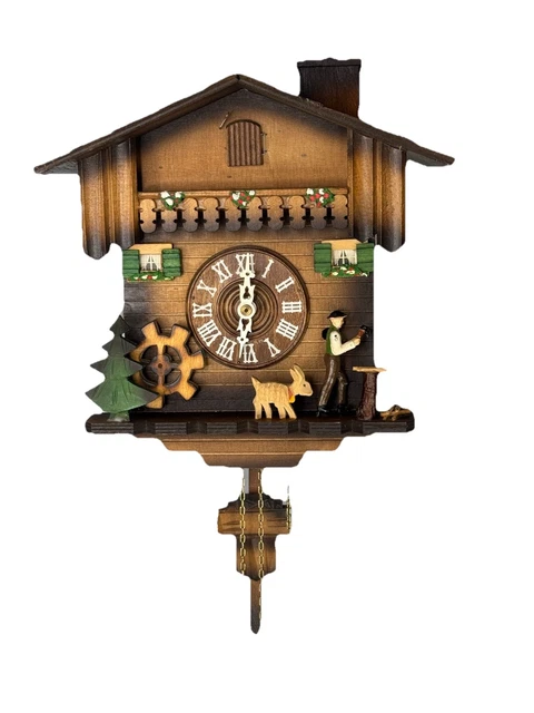 VINTAGE ORIGINAL SCHNEIDER Black Forest Cuckoo Clock One Day Fully ...