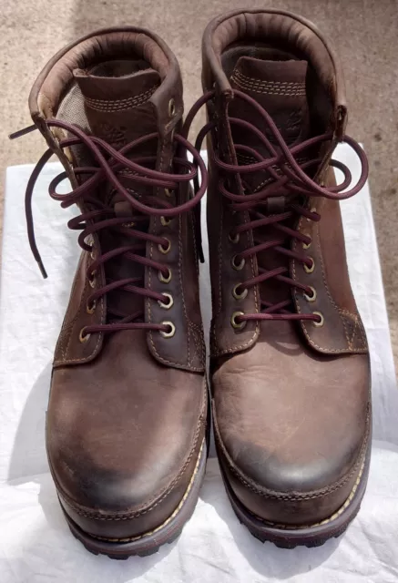 MENS TIMBERLAND EARTHKEEPERS Boots UK Size 10.5 Wide Fit In Brown Worn ...
