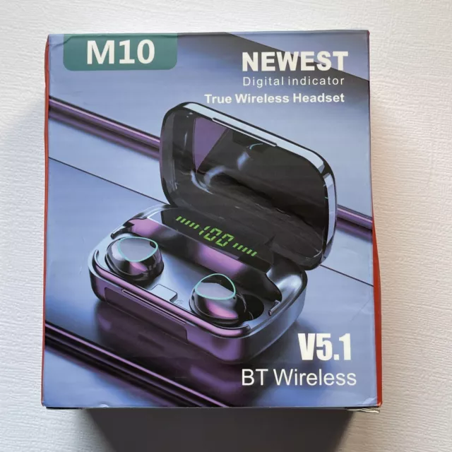M10 Newest Digital Indicator True Wireless Headset V5.1 BT Wireless
