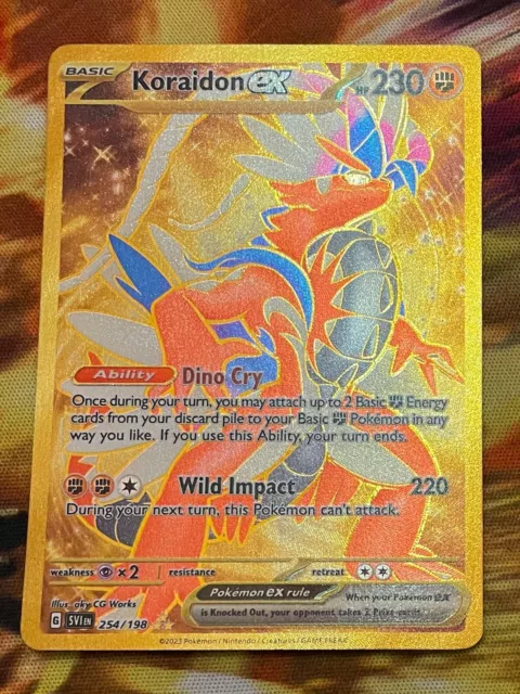 POkemon TCG Koraidon ex - 254/198 - Gold Secret Rare