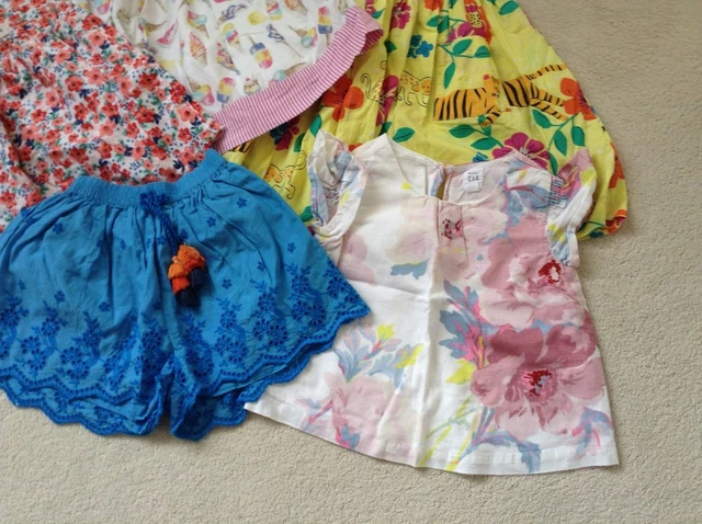 Bundle Girls Clothes 8 Items Age 3-4 Years 3 Dresses, 1 Skirt, 1 Top, 3 Shorts 3