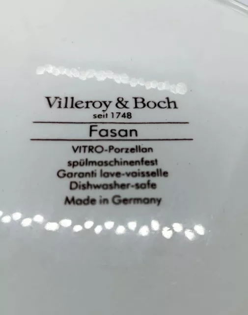 Villeroy & Boch Fasan grün Servierplatte Porzellan 3x Speiseteller  V&B 27cm. 3