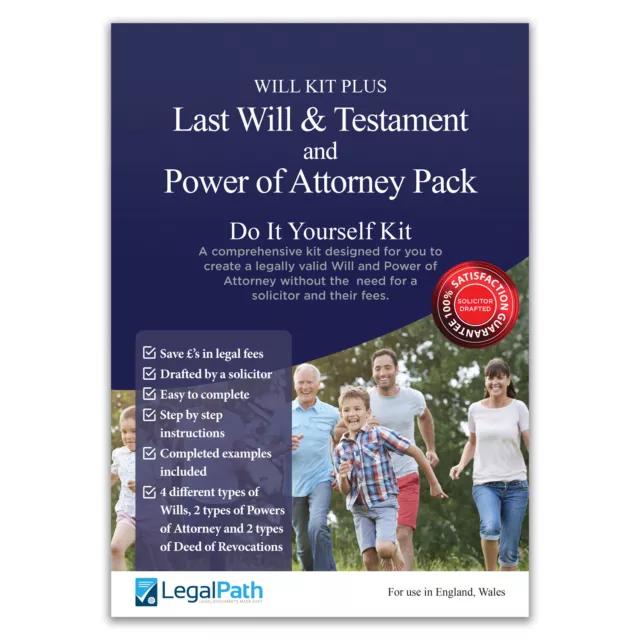 Will Kit Plus Last Will & Testament DIY Will Kit - 2024/25 Version - LegalPath