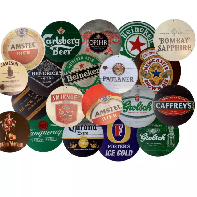 Wooden Round Bar Signs - Bar Accessories for home/garden wall plaque