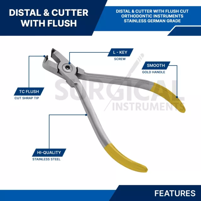 TC Tip distaler Endschneider bündig geschnittener Draht zahnärztliche kieferorthopädische Zange deutsche Qualität 3
