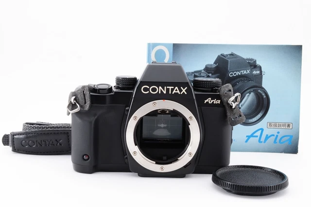 "EXC +5" Contax Aria 35mm SLR Film Camera Black Body C/Y Mount from JAPAN 6991