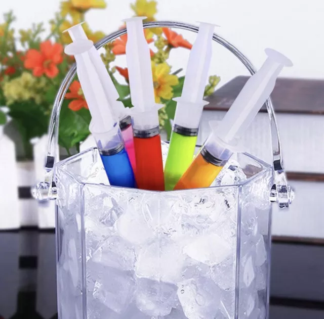 25 Pack Durable Reusable Jello Shot Syringes for Parties - 2oz/60ml Summer Bar