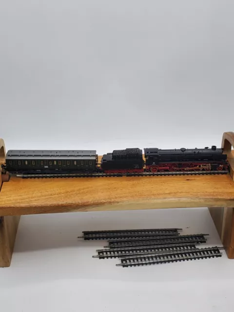 Rare Vtg Fleischmann DB Steam Locomotive,Tender,6 Track Pc's + Extra Box Car...