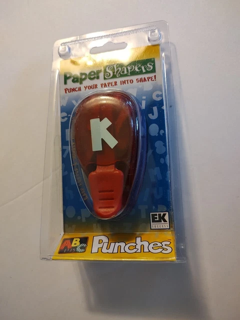 E K Success ""Paper Shapers K"" estuche superior perforado K PSM11CS letra alfabeto nuevo en caja