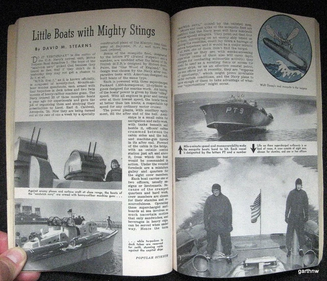 PT BOATS 1941 PICTORIAL NEW MOTOR TORPEDO BOAT SQUADRON No. 1 WORLD WAR II MTB