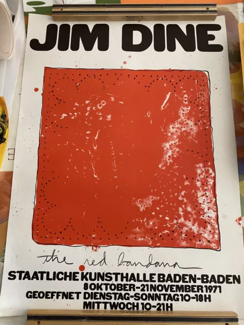 JIM DINE 1971  RARE ORIGINAL VINTAGE German Art Exhibition Poster