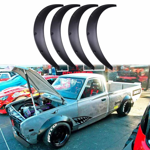 4.5& CAR FENDER Flares Flexible Wide Body Kit Wheel Arches For Datsun