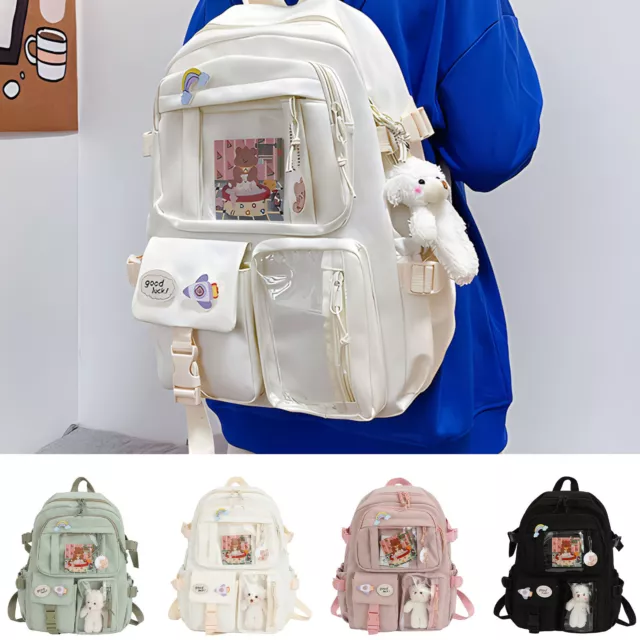 1*Cute Large Girl Teens Student Kawaii Backpack Cartoon College Women School Bag