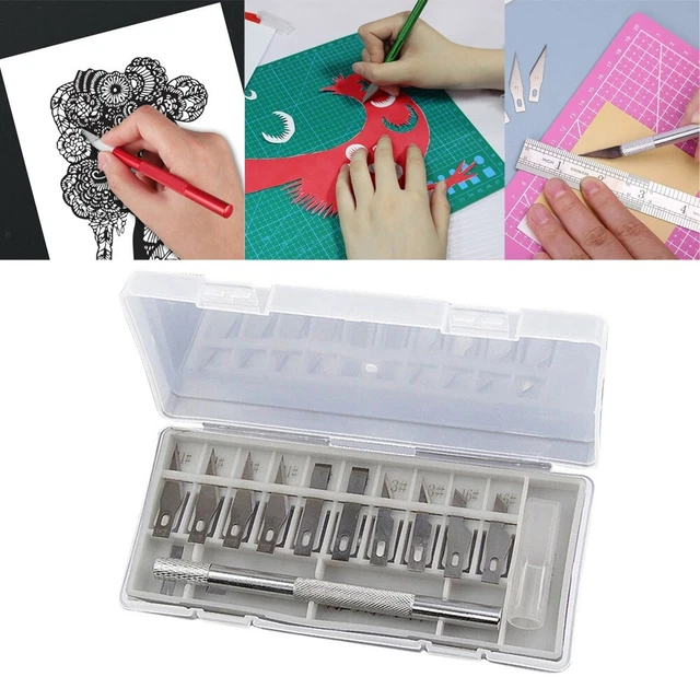 Art Carving Cutter W/ 10Pc Blade Box Set Paper Sticker Cutter Wood Handicraft AU