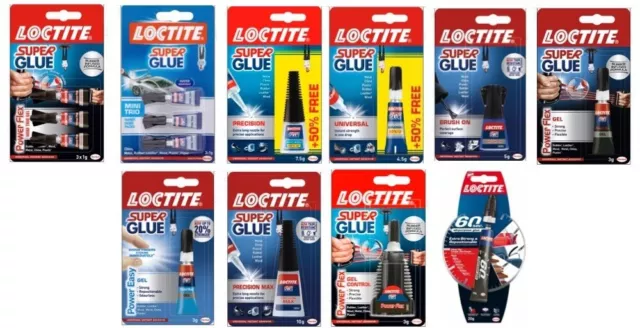 Loctite Super Glue Various Styles Presicion Gel Universal Power Flex New