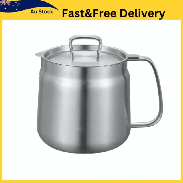 Large Capacity Stainless Steel Oil Filter Pot Multi-Function with fryingbasket,