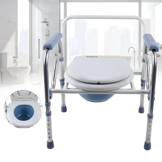 Silla de baño plegable silla de ducha con reposabrazos respaldo multifunción blanco