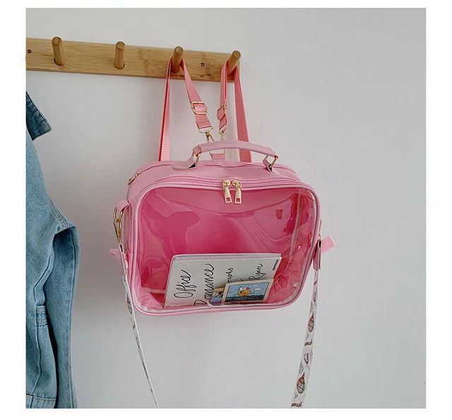 New Women Transparent Backpack Fashion Casual Cute Girls Crossbody Shoulder Bag
